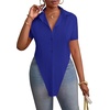 image:imageLYANER Womens Collar V Neck Y2k TopsRoyal Blue