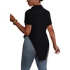 image:imageLYANER Womens Collar V Neck Y2k TopsSolid Black