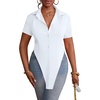 image:imageLYANER Womens Collar V Neck Y2k TopsSolid White