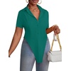 image:imageLYANER Womens Collar V Neck Y2k TopsTeal Blue