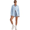 image:imageLYANER Womens Collared Neck Button Down ShirtsLight Blue