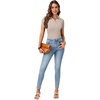 image:imageLYANER Womens Collared Neck Casual Polo ShirtsSolid Khaki