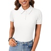 image:imageLYANER Womens Collared Neck Casual Polo ShirtsSolid White