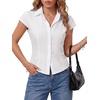 image:imageLYANER Womens Cotton Collared Neck Casual ShirtsWhite