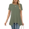 image:imageLYANER Womens Crewneck Casual Tunic TopsArmy Green