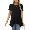 image:imageLYANER Womens Crewneck Casual Tunic TopsBlack