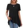 image:imageLYANER Womens Crewneck Casual Tunic TopsBlack