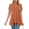 image:imageLYANER Womens Crewneck Casual Tunic TopsCaramel
