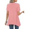 image:imageLYANER Womens Crewneck Casual Tunic TopsDark Pink