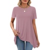 image:imageLYANER Womens Crewneck Casual Tunic TopsDust Pink