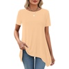 image:imageLYANER Womens Crewneck Casual Tunic TopsKhaki