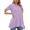 image:imageLYANER Womens Crewneck Casual Tunic TopsLight Purple