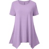 image:imageLYANER Womens Crewneck Casual Tunic TopsLight Purple