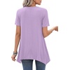 image:imageLYANER Womens Crewneck Casual Tunic TopsLight Purple