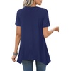 image:imageLYANER Womens Crewneck Casual Tunic TopsNavy Blue