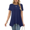 image:imageLYANER Womens Crewneck Casual Tunic TopsNavy Blue