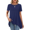 image:imageLYANER Womens Crewneck Casual Tunic TopsNavy Blue