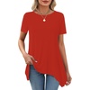 image:imageLYANER Womens Crewneck Casual Tunic TopsRed