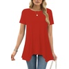 image:imageLYANER Womens Crewneck Casual Tunic TopsRed