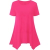 image:imageLYANER Womens Crewneck Casual Tunic TopsRose Red
