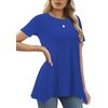 image:imageLYANER Womens Crewneck Casual Tunic TopsRoyal Blue