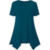 image:imageLYANER Womens Crewneck Casual Tunic TopsTeal Blue