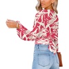 image:imageLYANER Womens Deep V Neck Sexy Wrap Crop TopRose Print