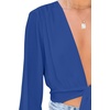 image:imageLYANER Womens Deep V Neck Sexy Wrap Crop TopRoyal Blue