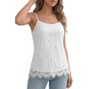 image:imageLYANER Womens Floral Lace Double Layered Cami TopsWhite