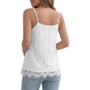 image:imageLYANER Womens Floral Lace Double Layered Cami TopsWhite