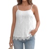 image:imageLYANER Womens Floral Lace Double Layered Cami TopsWhite