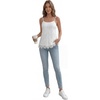 image:imageLYANER Womens Floral Lace Double Layered Cami TopsWhite