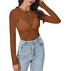 image:imageLYANER Womens Floral Lace Sheer Mesh Sexy BlouseReddish Brown
