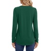 image:imageLYANER Womens Henley V Neck Casual Blouse TopsGreen