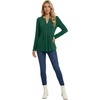 image:imageLYANER Womens Henley V Neck Casual Blouse TopsGreen