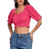 image:imageLYANER Womens Off The Shoulder Crop TopsRose