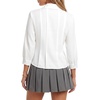 image:imageLYANER Womens Pleated Lapel Collar Peplum TopsWhite