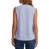 image:imageLYANER Womens Pleated Sleeveless Casual Tank TopsDusty Blue