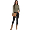 image:imageLYANER Womens Ribbed Knit Casual SweatersArmy Green
