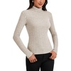 image:imageLYANER Womens Ribbed Knit Casual SweatersBeige