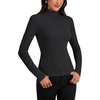 image:imageLYANER Womens Ribbed Knit Casual SweatersBlack