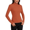 image:imageLYANER Womens Ribbed Knit Casual SweatersCaramel