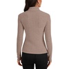 image:imageLYANER Womens Ribbed Knit Casual SweatersDark Khaki