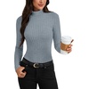 image:imageLYANER Womens Ribbed Knit Casual SweatersHaze Blue
