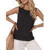 image:imageLYANER Womens Round Neck Sleeveless Tank TopsBlack