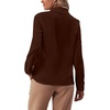 image:imageLYANER Womens Ruffle Front Elegant BlouseDark Brown