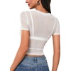 image:imageLYANER Womens Sheer Mesh Sexy TopsWhite