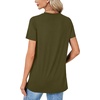 image:imageLYANER Womens Side Split Casual TShirtsArmy Green