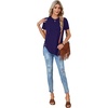 image:imageLYANER Womens Side Split Casual TShirtsNavy Blue