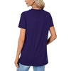 image:imageLYANER Womens Side Split Casual TShirtsNavy Blue